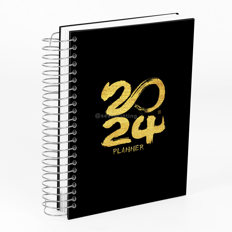 Custom 2024 Hardcover A5 Spiral Notebook Journal Printing Planner