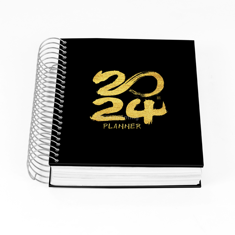Custom 2024 Hardcover A5 Spiral Notebook Journal Printing Planner