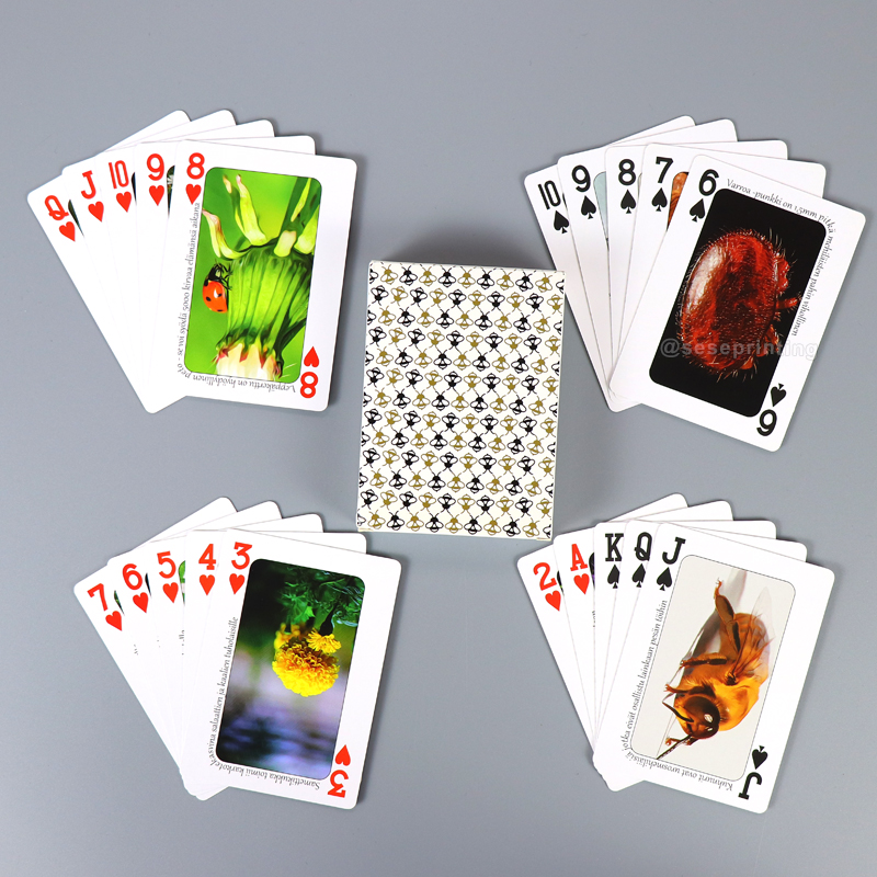 Printing 54 Playing Card Deck Custom Made Poker Cards with Tuck Box