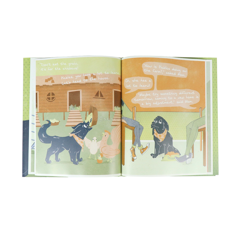 Custom Printing Kids Hardcover Illustrated Book with Dust Jacket