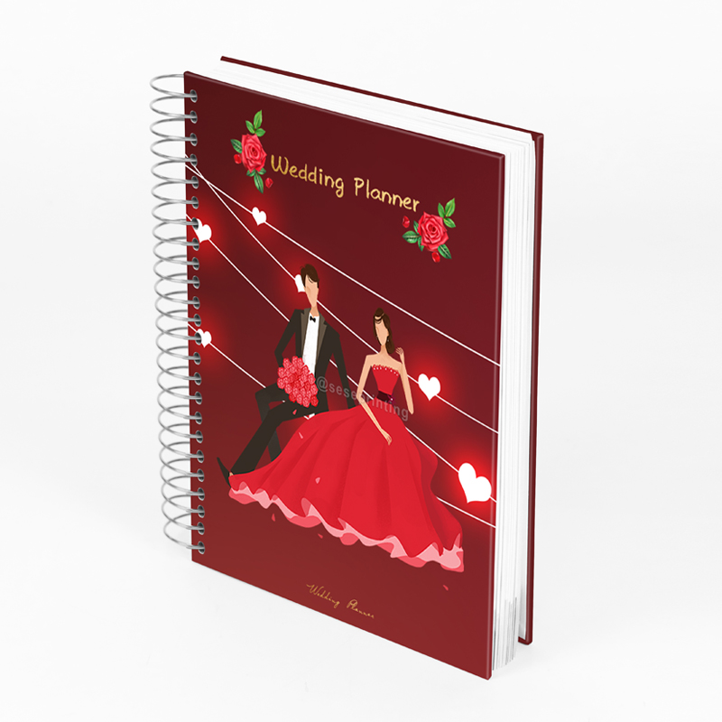 Custom Spiral Binding Wedding Planner Book and Organizer Printing