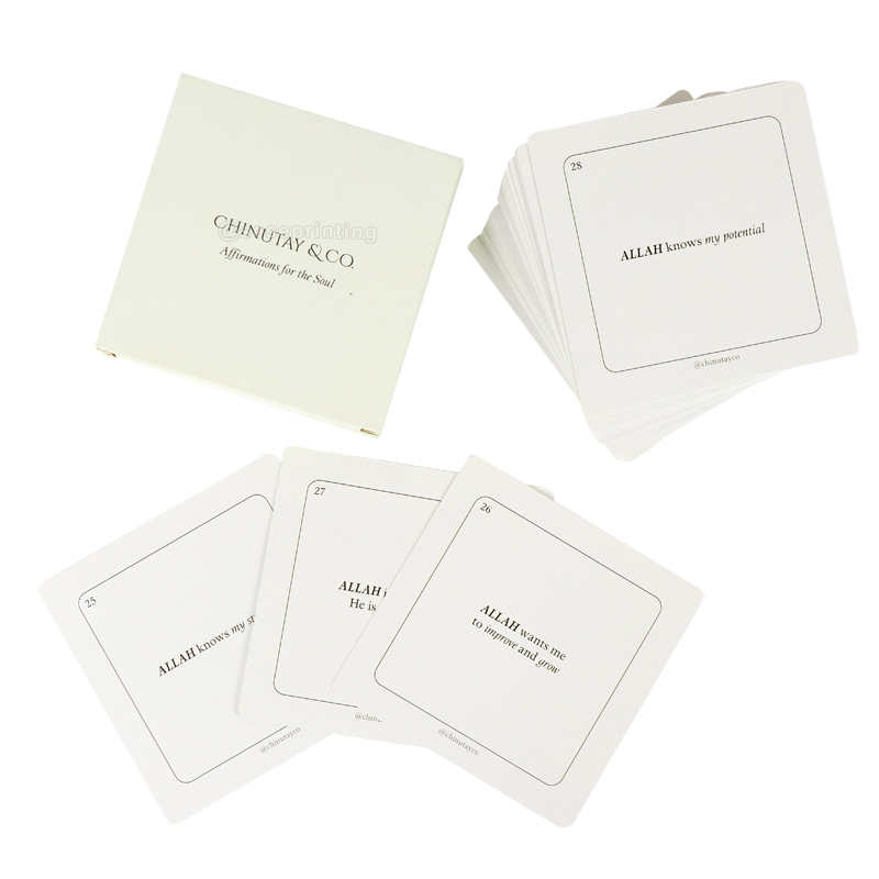 Daily Inspirational Affirmation Card Deck Custom Printing