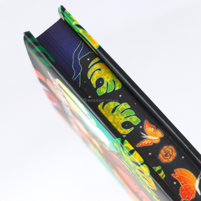 China Hardcover Book Printing with Sprayed Edges and Dust Jacket
