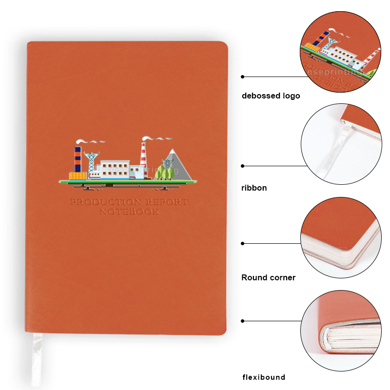 Personalized Pu Leather Notepad Printing Report Notebook Journal