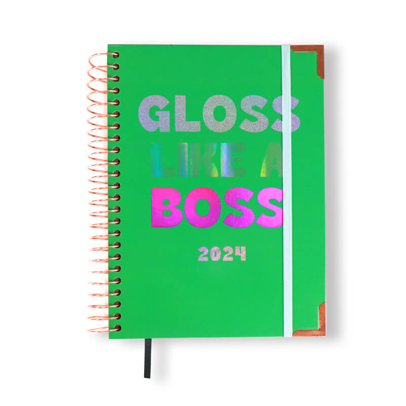 Personalized Agendas Printing Spiral 12 Month Finance Planner