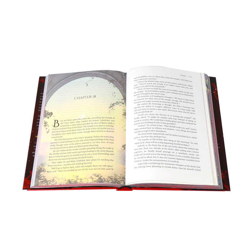 Foil Hardback Sprayed Edge Book Printed Dust Jackets and End Pages