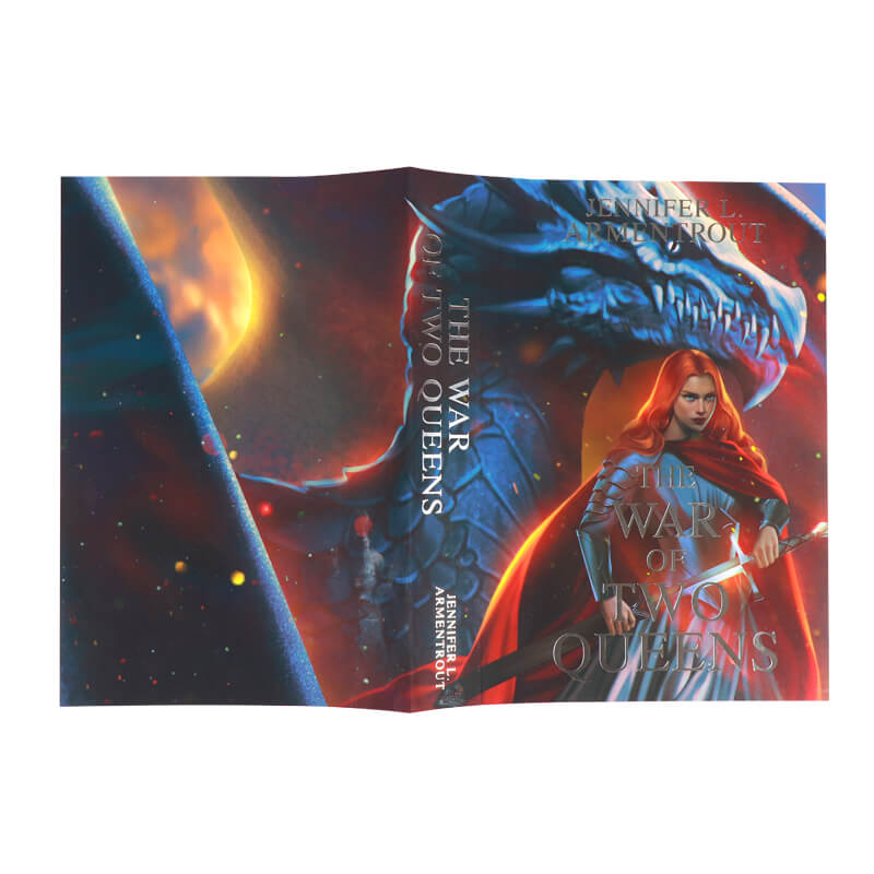 Book Dust Jacket Printed with Silver Foil Stamping on Matte Cover