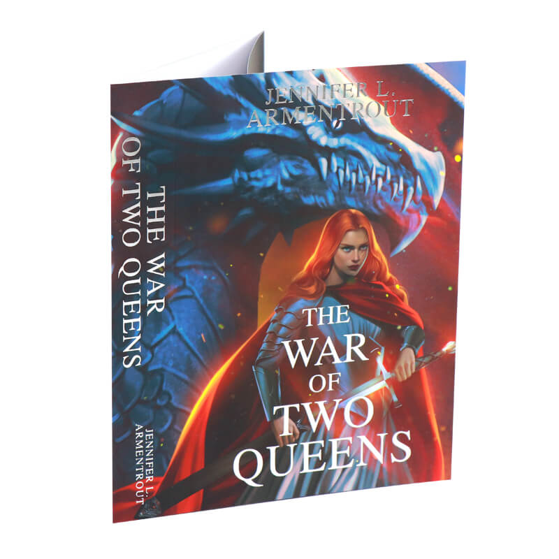 Book Dust Jacket Printed with Silver Foil Stamping on Matte Cover