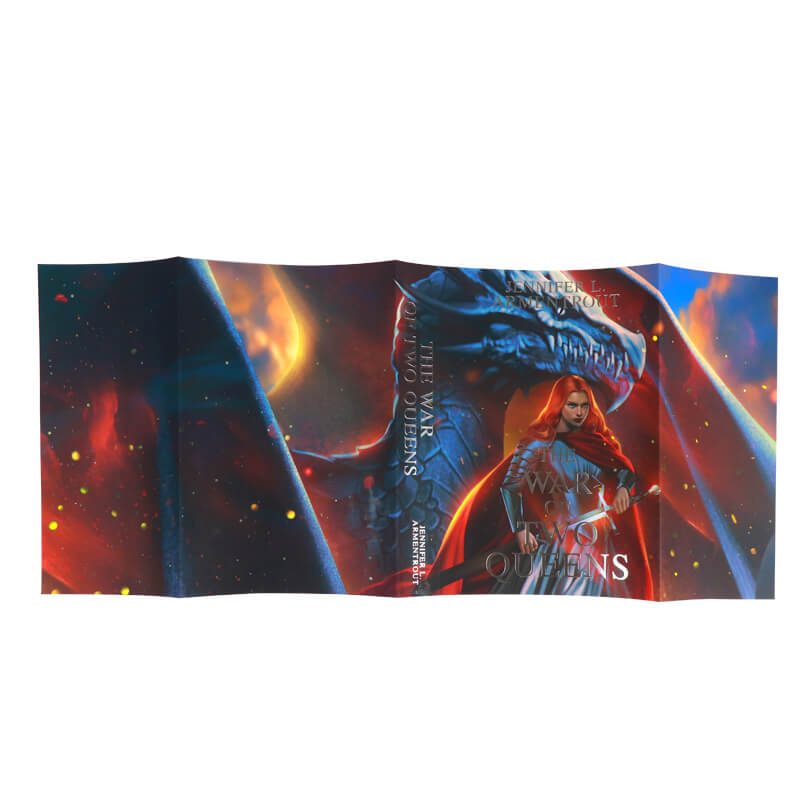 Book Dust Jacket Printed with Silver Foil Stamping on Matte Cover