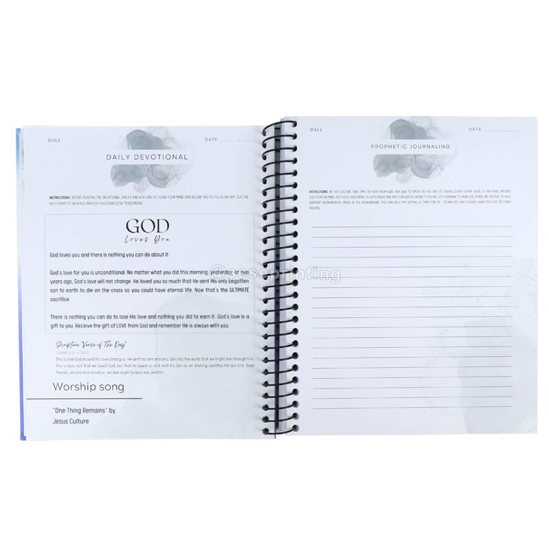 Custom Spiral Prayer Journal Printed Spiritual Affirmation Planner