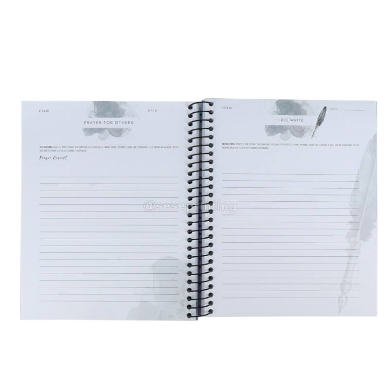 Custom Spiral Prayer Journal Printed Spiritual Affirmation Planner