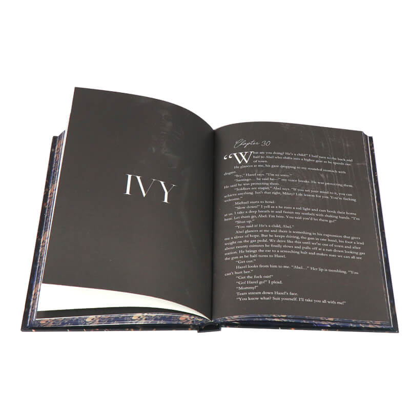 Hardcover Novel Book with Gold Foil on Cover and Sprayed Edges