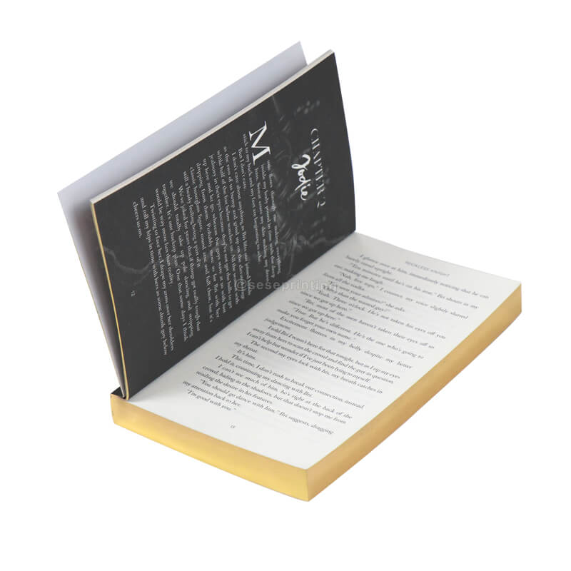 Paperback Dark Romance Novel with Foiling on the Cover and Foiled Edges