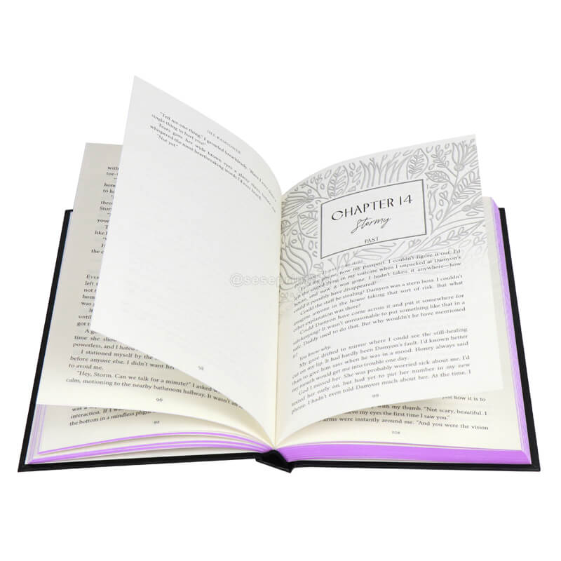 Custom Foil Stamping Hardcover Books with Sprayed/Stenciled Edges