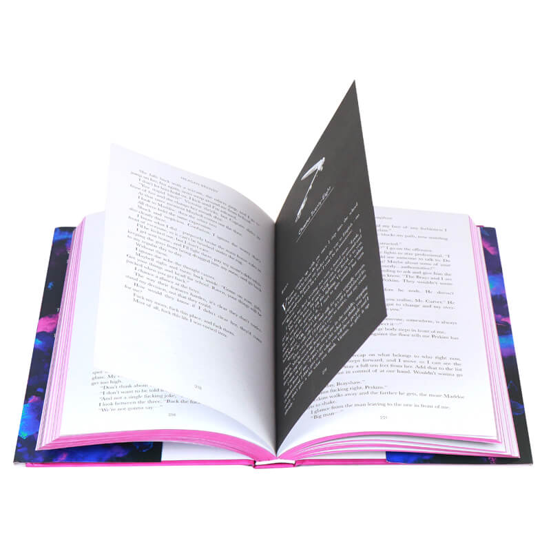 Hardcover Book Printed Dust Jackets and Pink Stenciled Edges