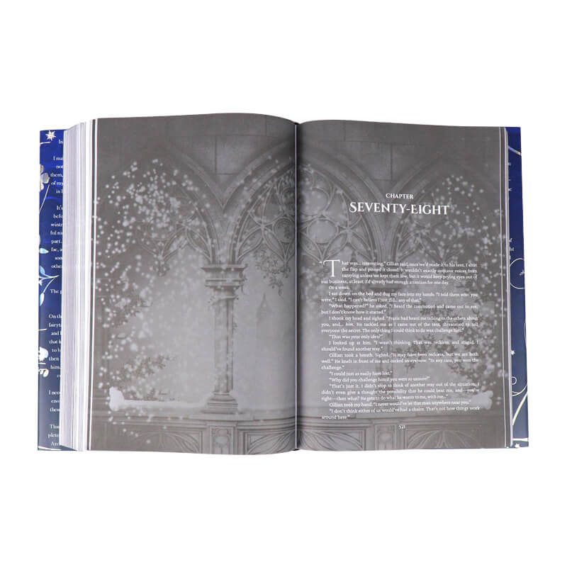 Hardcover Romance Book with Foil on Cover, Silver Foiled Edges and Dust Jackets