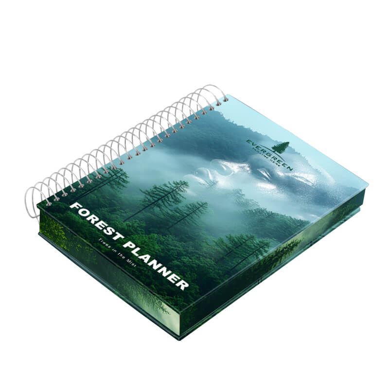 Spiral Hardcover Journal Printing Daily Planner with Sprayed Edges
