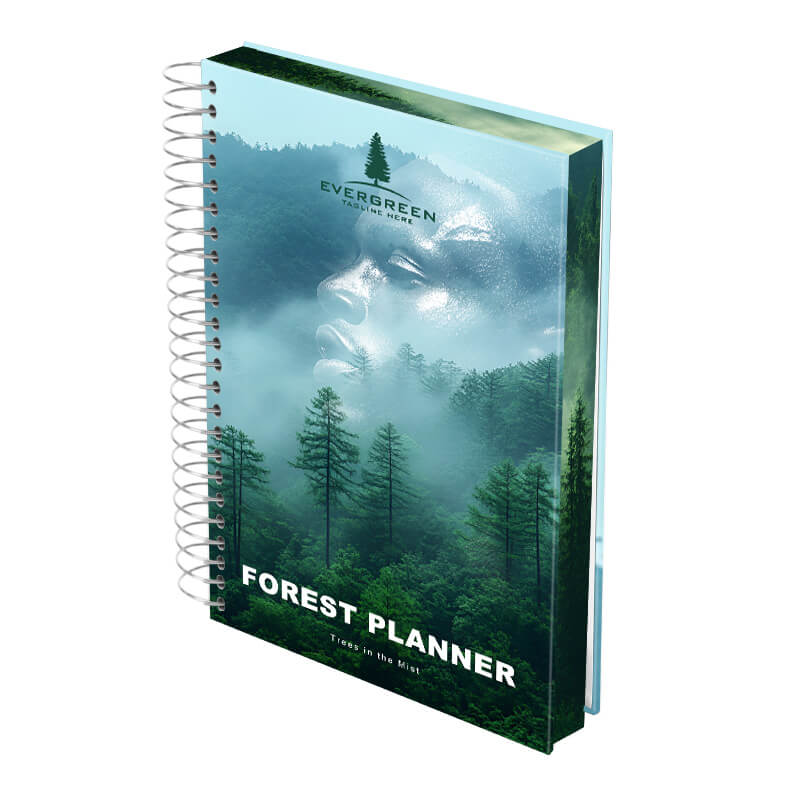 Spiral Hardcover Journal Printing Daily Planner with Sprayed Edges