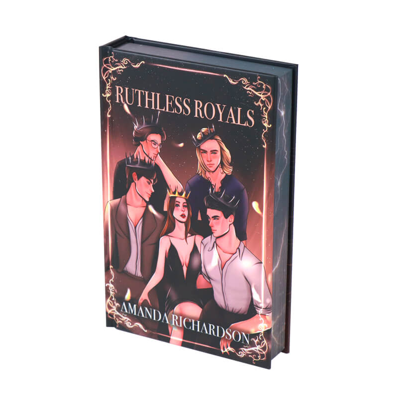 Black and White Printing Pages Hardback Novel Books with Sprayed Edges
