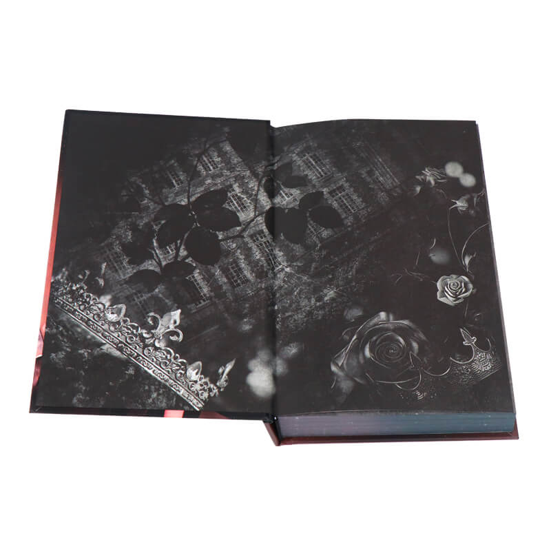 Black and White Printing Pages Hardback Novel Books with Sprayed Edges