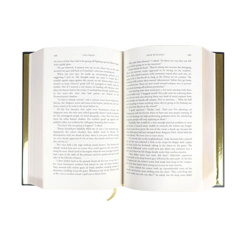 Gold Foil Hardcover Book with Gilded Edges and Gold Paper Endsheets