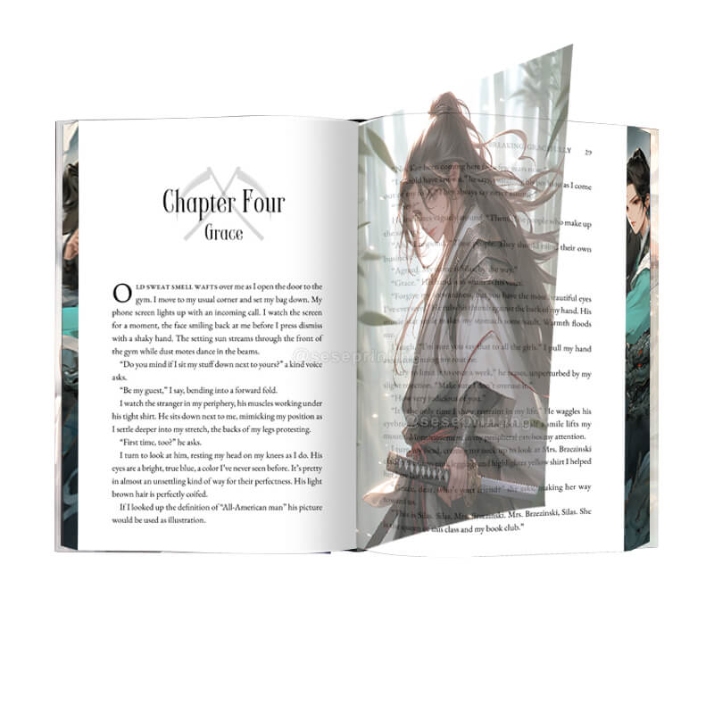 Special Hardcover Book with Custom Sprayed Edges and Printed End Papers