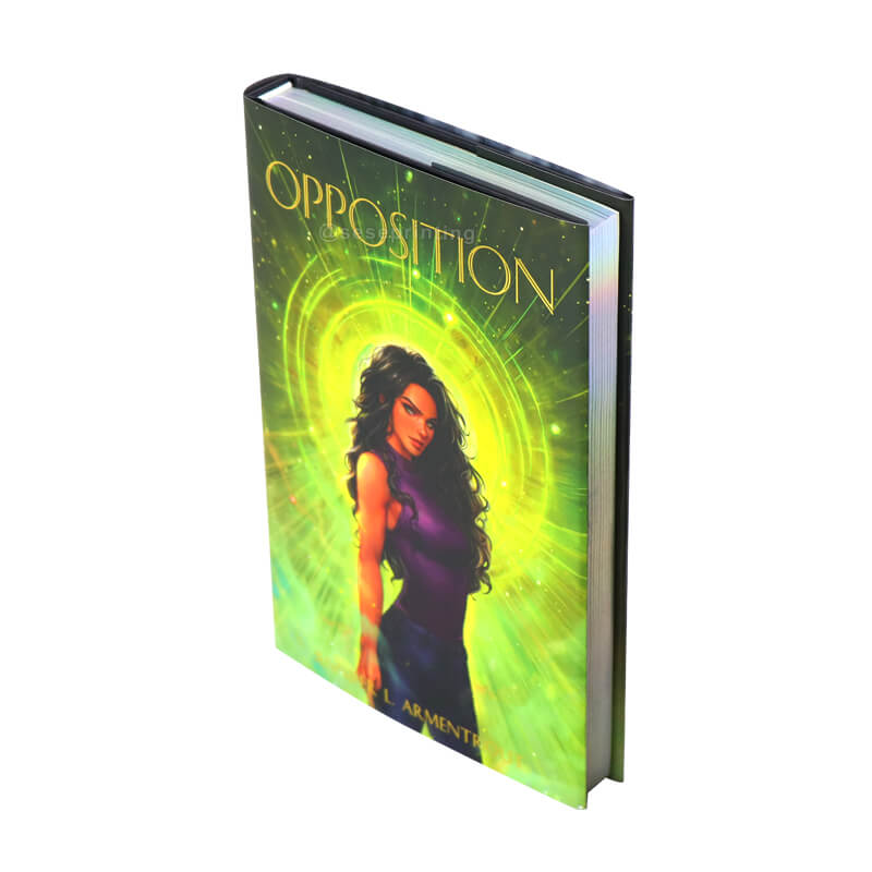 Created Hardcover Books with Holographic Foil Stamping on Cover and Sprayed Edges