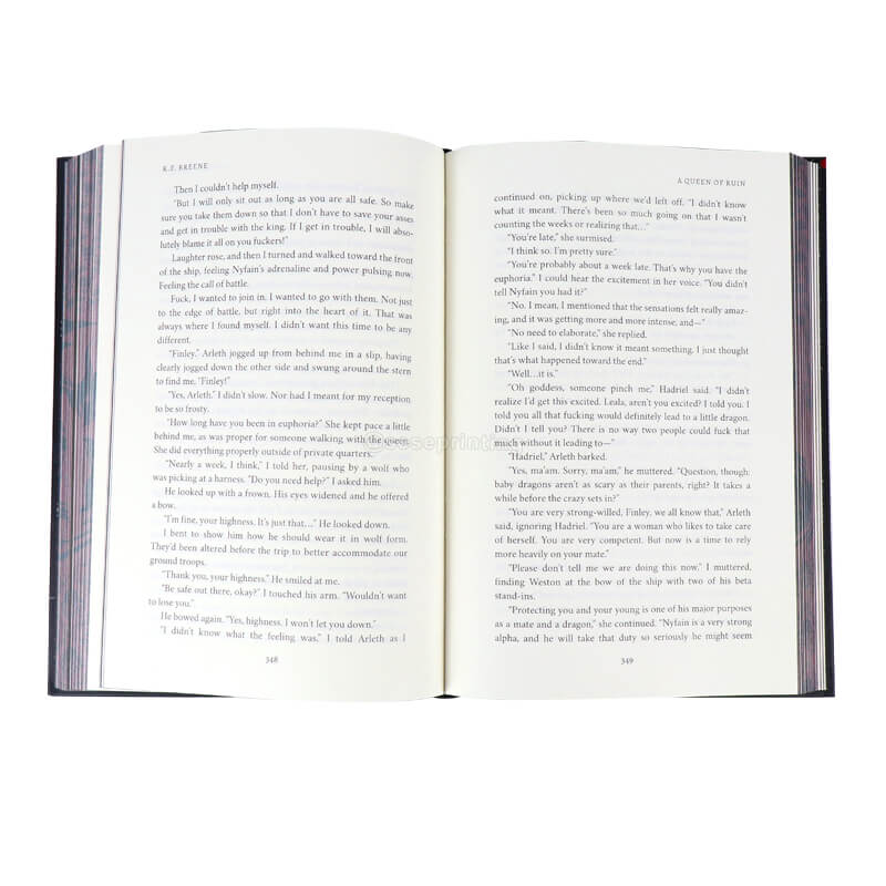 Three-Volume Set of Books with Foiled Cover and Image Sprayed Edges