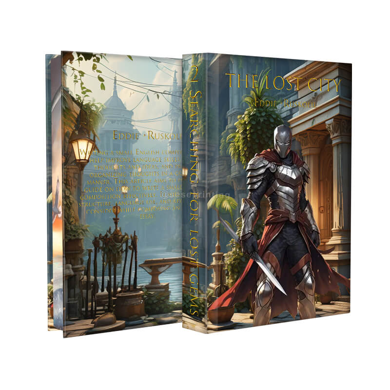 Hardcover Book with Sprayed Edges and Foiled Lettering on the Covers