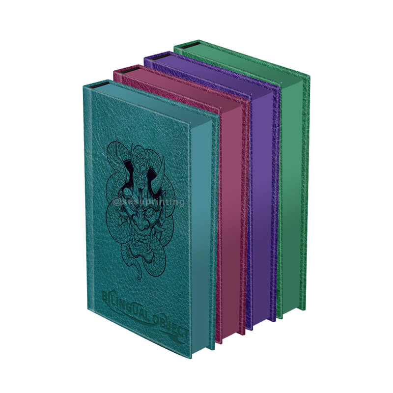 Four Books in a Series Printed Leather Hardcover Book with Sprayed Edges