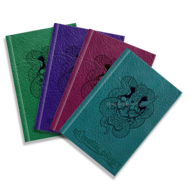 Four Books in a Series Printed Leather Hardcover Book with Sprayed Edges
