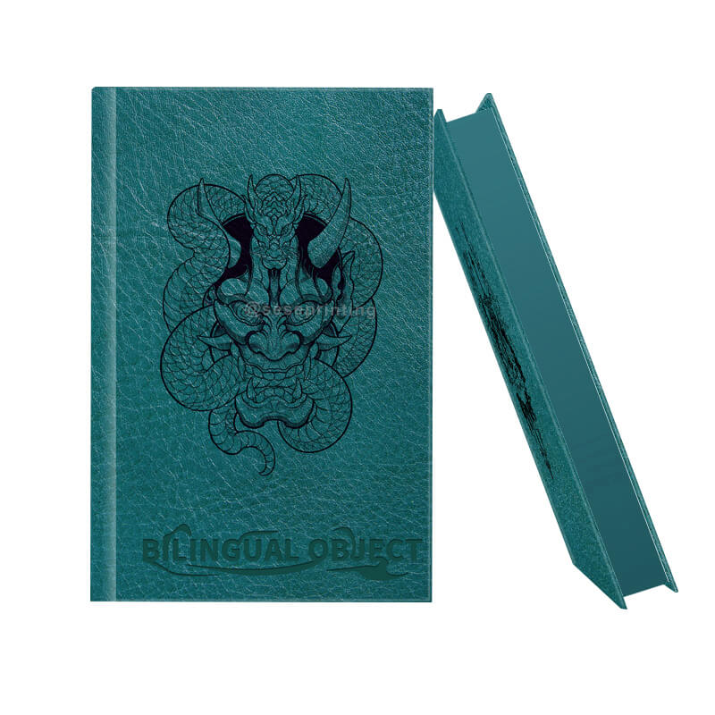 Create Hardcover Leather Book Printing with Debossing Cover and Sprayed Edges