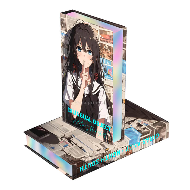Sprayed Edges Novel Black and White Printing Foil Stamped Hardcover Book