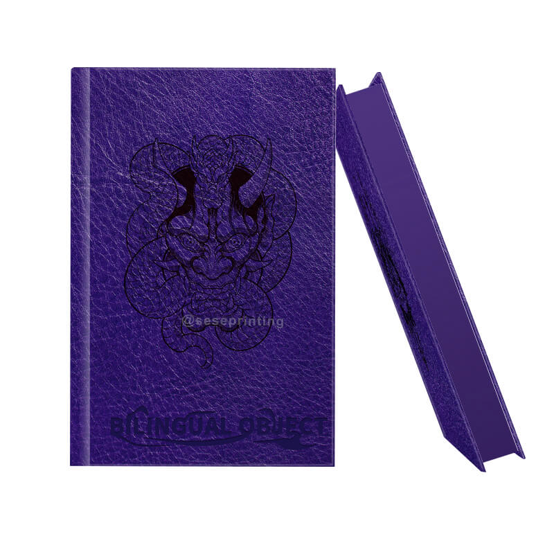 Printed Leather Hardcover Novel Book with Full Color Sprayed Edges