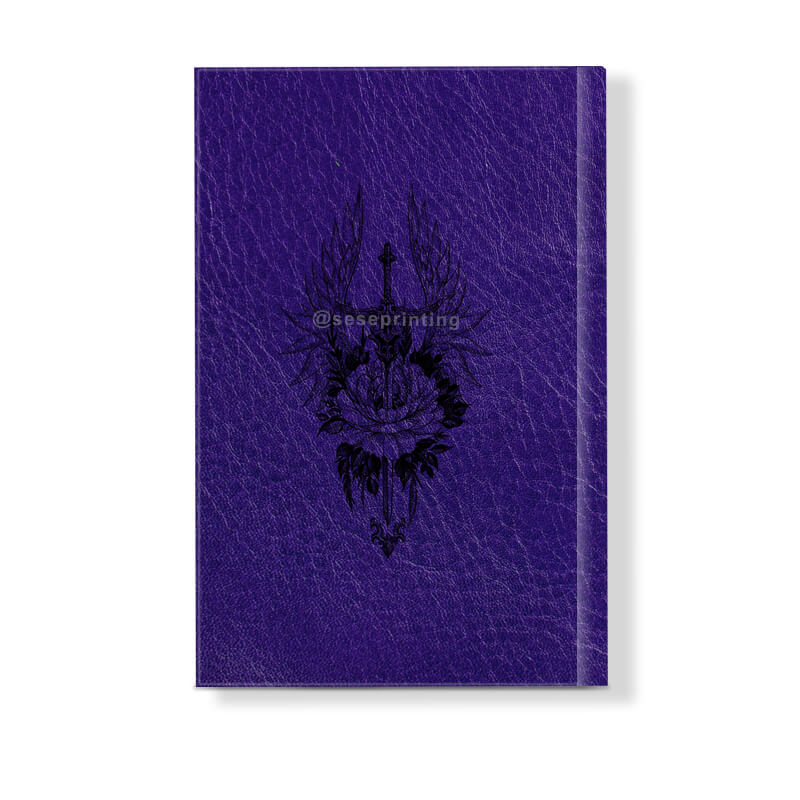 Printed Leather Hardcover Novel Book with Full Color Sprayed Edges