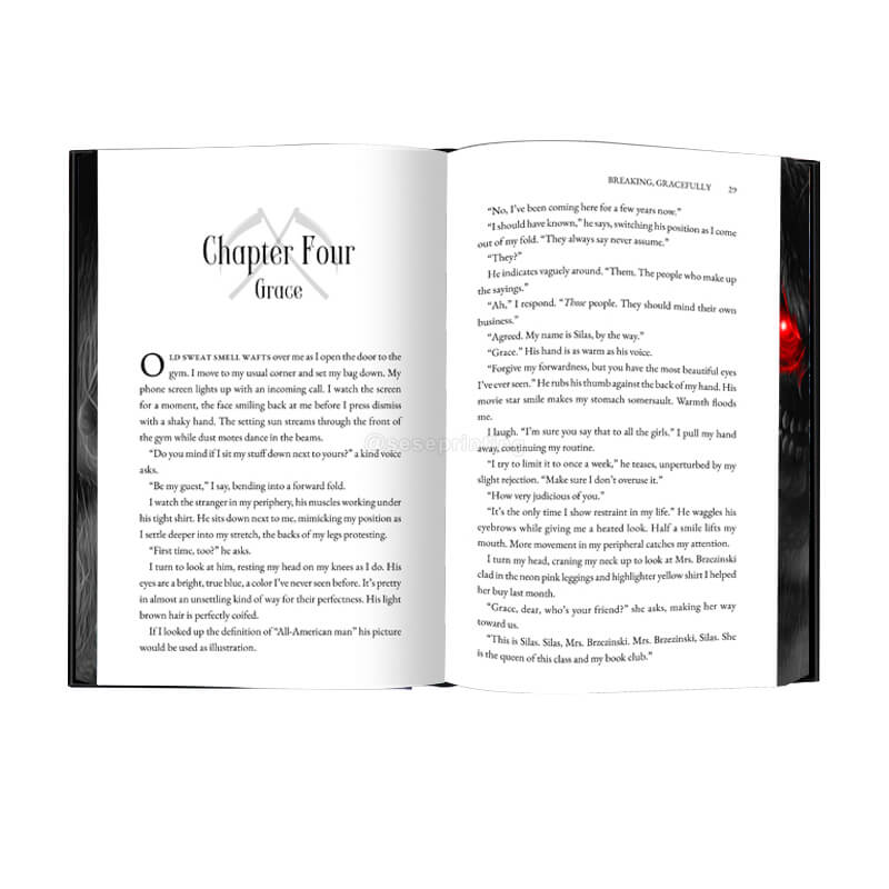 Dark Romance Novels Printing Sprayed Edges and Red Foil on Cover