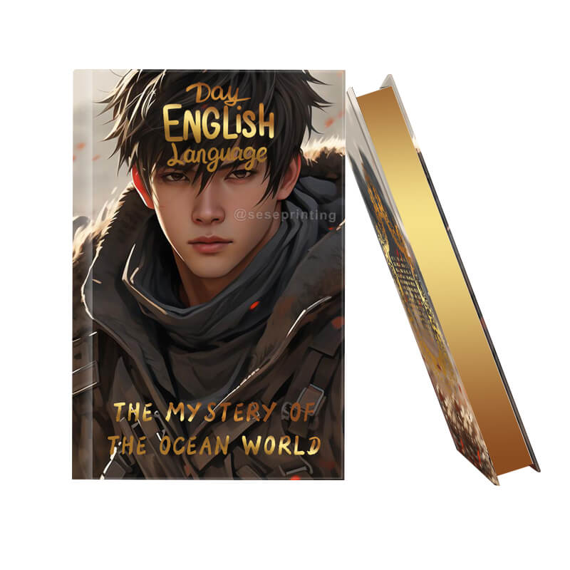 Printed Hardback Book with Gold Foil Stamping and Gilded Sprayed Edges
