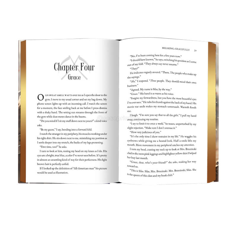 Printed Hardback Book with Gold Foil Stamping and Gilded Sprayed Edges
