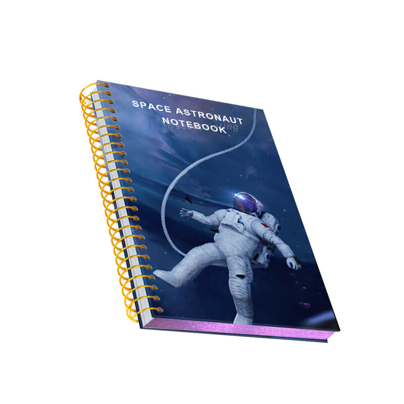 Personalized Spiral Binding Hardcover Notebook with Sprayed Edges