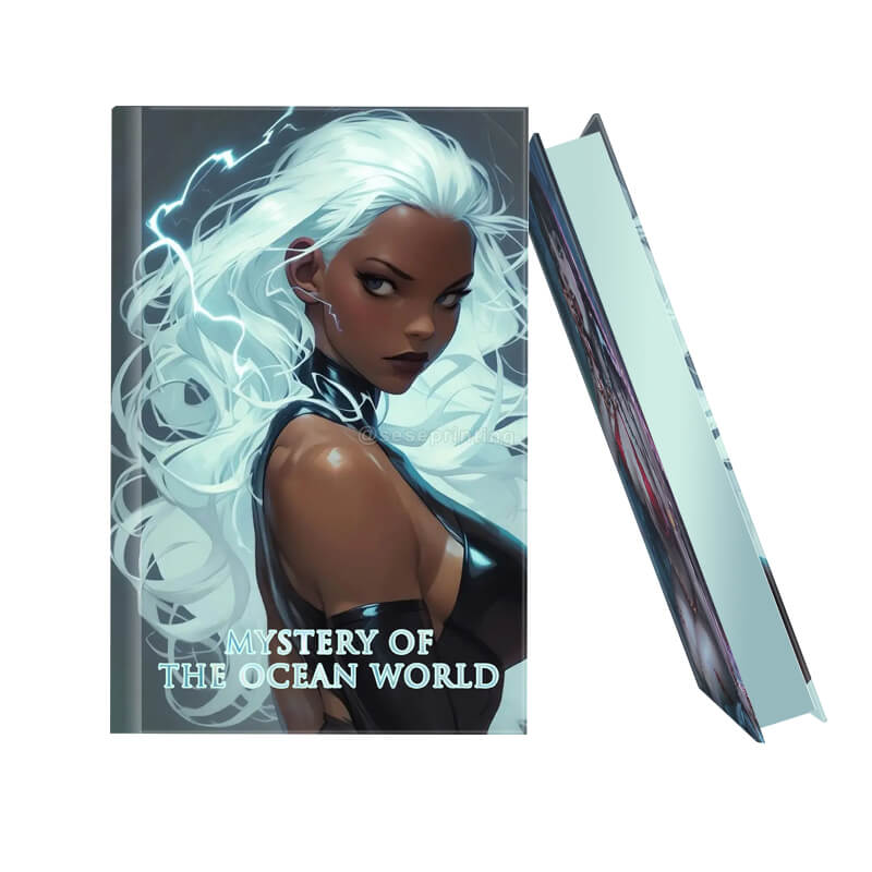 Custom Hardcover Novel Book with Foil on Cover and Sprayed Edges