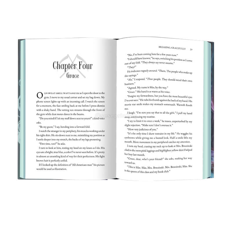 Custom Hardcover Novel Book with Foil on Cover and Sprayed Edges