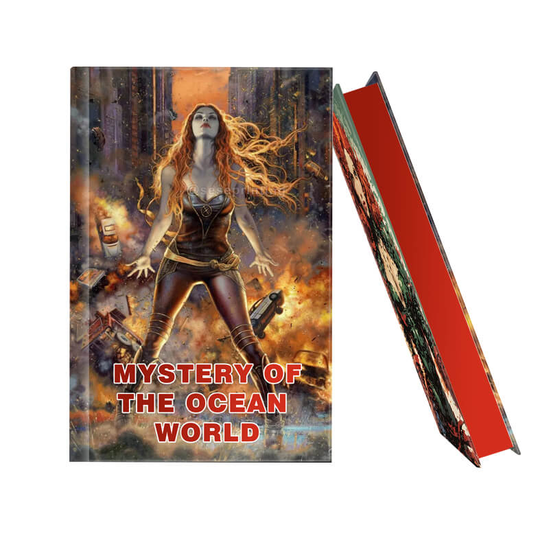 Special Edition Fiction Book Printing with Red Sprayed/Stenciled Edges