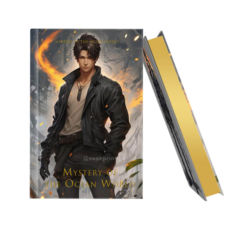 Hardcover Sprayed Edges Special Edition Book with Gold Foil on Cover
