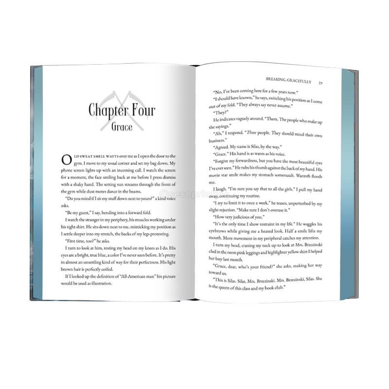 Custom Hardcover Sprayed Edges Novel Book Printing with Gold Foil on Cover