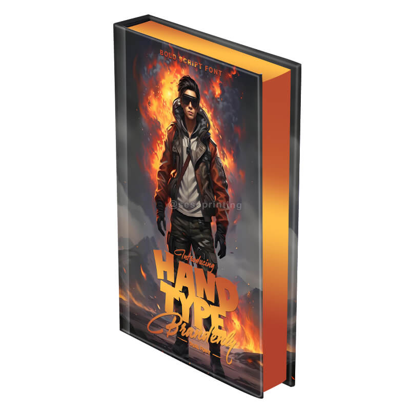 Hardcover Novel Book with Foil Stamping on Cover and Gold Sprayed Edges