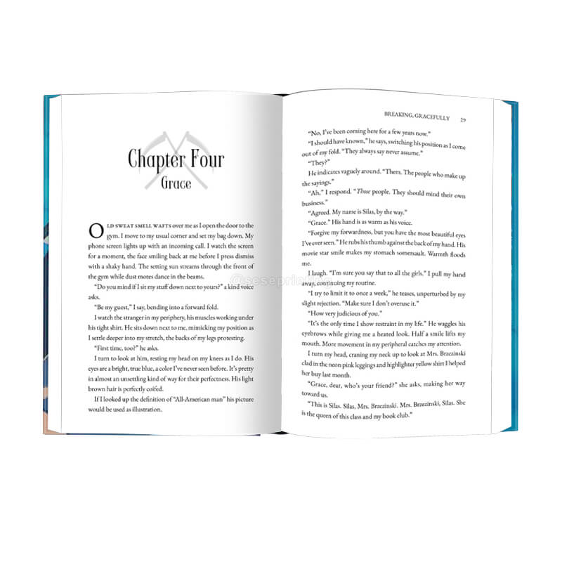 Black and White Printing 6*9 Inch Hardcover Fiction Book