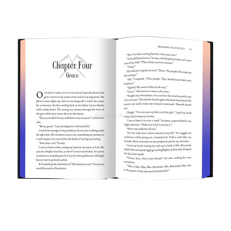 Hardcover Book Printing Special Edition Novel with Sprayed Edges