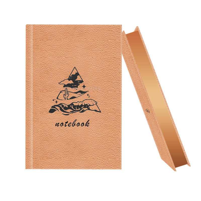 Printing Hardcover Leather Bound Journal Notebooks with Gold Edges
