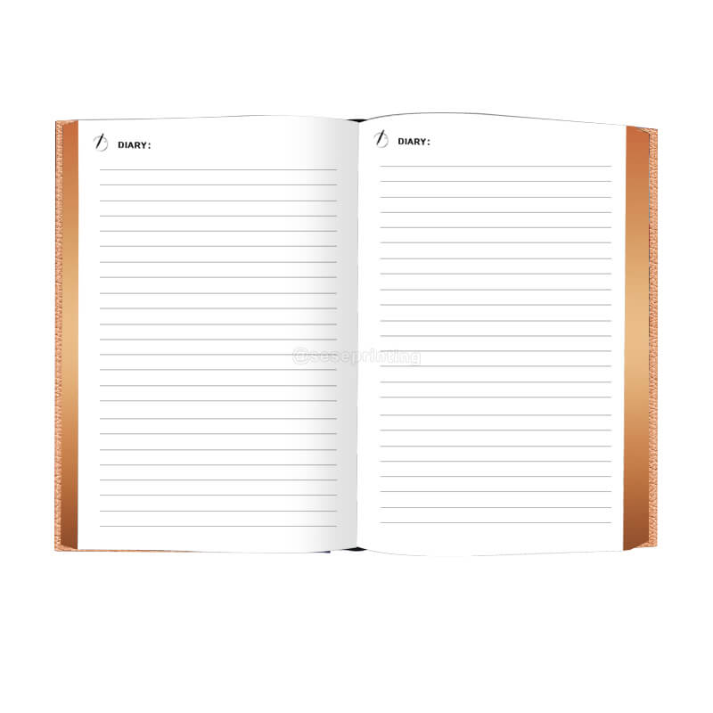 Printing Hardcover Leather Bound Journal Notebooks with Gold Edges