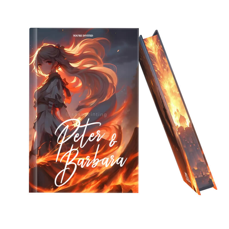 Printed Special Edition Hardback Novel Book with Pattern Sprayed Edges
